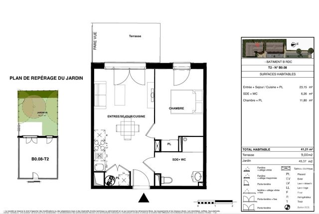 Appartement T2 à vendre - 2 pièces - 41.31 m2 - GUJAN MESTRAS - 33 - AQUITAINE - Century 21 Duprat & Associés