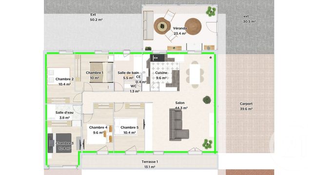 maison à vendre - 6 pièces - 124.0 m2 - GUJAN MESTRAS - 33 - AQUITAINE - Century 21 Duprat & Associés