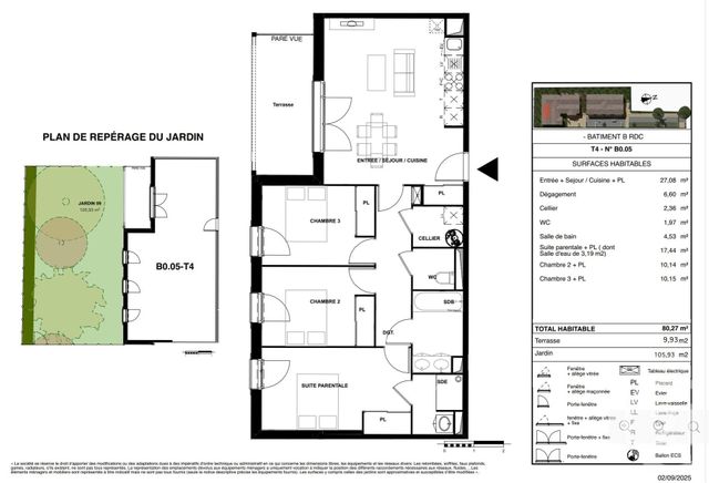 Appartement T4 à vendre - 4 pièces - 80.27 m2 - GUJAN MESTRAS - 33 - AQUITAINE - Century 21 Duprat & Associés