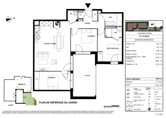 Appartement T4 à vendre - 4 pièces - 82.81 m2 - GUJAN MESTRAS - 33 - AQUITAINE - Century 21 Duprat & Associés