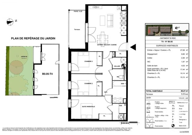 Appartement T4 à vendre - 4 pièces - 80.27 m2 - GUJAN MESTRAS - 33 - AQUITAINE - Century 21 Duprat & Associés